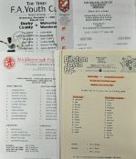Wolverhampton Wanderers Youth away match programmes to include 1989/90 Bilston Town, Tottenham