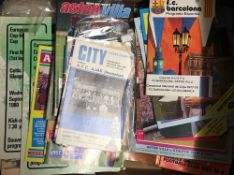 Collection of British Clubs in Europe Football Programmes to include Aston Villa, Nottingham Forest,