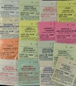 1978/1979 Arsenal home match tickets to include Manchester Utd, Spurs, Leeds Utd, Everton, QPR,