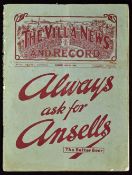 1932/1933 Aston Villa match programme triple issue v Wolves, v Wolves Reserves, v Stockport County