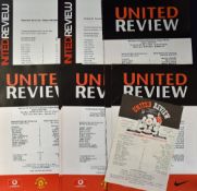 Collection of Manchester Utd reserve programmes from 1988/89 to 2003, includes some youth/Manchester