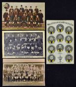 Wolverhampton Wanderers postcard team line-ups to include 1907/1908 Cup winning team (in colour)