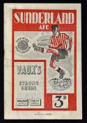 1950/1951 Sunderland v Arsenal match programme dated 31 March 1951. Good.