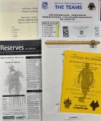 Wolverhampton Wanderers Reserves v Tranmere Rovers 1994/95, 1995/96, 1998/99, 1999/2000, 2000/01,