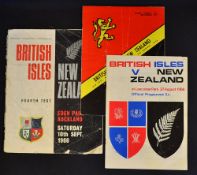 1966 British Lions Rugby Tour to NZ Programmes: Three of the Test programmes from this Lions'