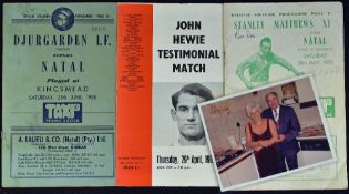 1955 Natal v Stanley Matthews XI date 28 May football programme Signed with 19 signatures