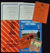 1980 Football League Cup semi-final programme Wolverhampton Wanderers v Swindon Town (A) plus ticket
