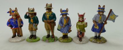 A collection of Royal Doulton Bunnykins to include Guide Leader DB433 (with cert),