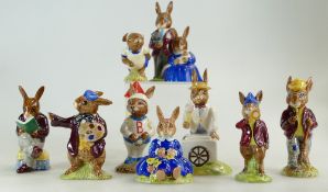 A collection of Royal Doulton Bunnykin figures Rocket Man DB20, Ice Cream DB82, Jogging DB22,