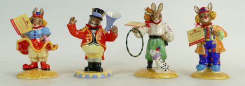 A collection of Royal Doulton Bunnykins Clarissa the Clown DB331, Clarence the Clown DB332,