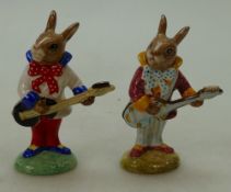 Royal Doulton Bunnykins figures Rock and Roll DB124 produced for the Rock and Roll Hall of Fame