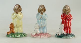 Royal Doulton Bunnykins figure Bedtime DB79, special colourway, Bedtime DB63,