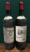 Chateau La Tour de Mons Grand Vin Margaux 1966 Two bottles.