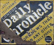 A vintage London Daily Chronicle enamel advertising sign,