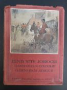 Robert Surtees Hunt With Jorrocks from Handley Cross illustrated with tipped in colour plates by G.