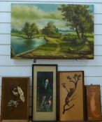 Watercolour of birds by E Ngoma,