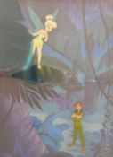 Walt Disney sericel 'Making Mischief' depicting Peter Pan and Tinkerbell, limited edition of 3500,
