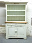 A 19thC/20thC painted pine dresser,