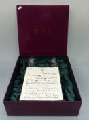 A boxed set of four Asprey & Garrard wine glasses,