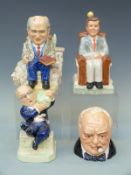 Four Kevin Francis limited edition toby jugs President Gorbachev, Helmut Kohl,