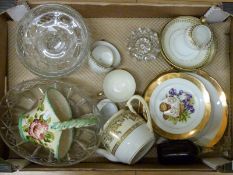 A selection of ceramics and glass to include Noritake teapot,