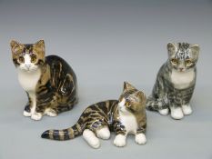 Three Mike Hinton for Winstanley tabby cats,
