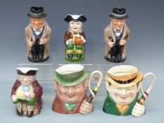 Two Royal Doulton large Winston Churchill toby jugs,