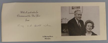 Signed Harold Wilson Christmas card (Jane Parsons collection)