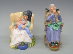 Two Royal Doulton figures A Stitch In Time HN2352 and Sweet Dreams HN2380,