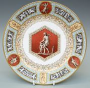 A porcelain dinner plate from the Raphael Service by the Russian Imperial Porcelain Factory,