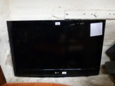 An LG flatscreen television,