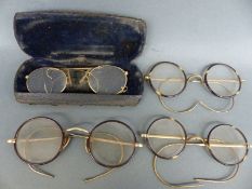 Four sets of vintage spectacles