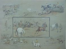 Snaffles print 'Sport in the Shiney' 54 x 68cm