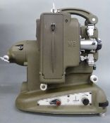 A cased Paillard Bolex projector, the case with Malayan railway,
