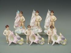 Peggy Davies ceramics six limited edition figures from the Sea Sprites Series,