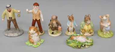 A collection of eight Beswick and Royal Doulton Beatrix Potter figures to include Mr McGregor,