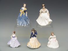 Royal Doulton, Coalport and Royal Worcester figurines Angela, Adrienne, Annabel etc,