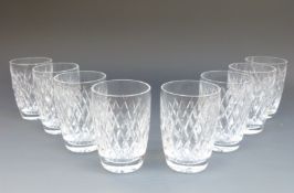 A set of six Waterford Crystal Boyne pattern tumblers, 11cm tall.