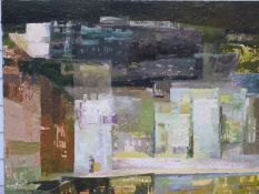 Sushila Singh (1904-1999) oil on board 'Jugoslav Waterfront', signed lower left,