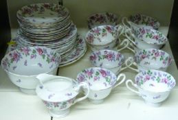 Shelley Haddon tea service, 36 pieces including sugar bowl, milk jug, twelve cups,