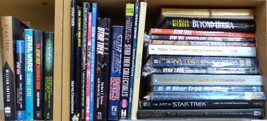 A large collection of Star Trek books
