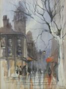 Patrick Collins (Bristol Savages) watercolour 'Reflections' titled and signed lower right 35.5 x 26.