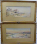 Thomas Sidney pair of watercolours 'Bosham, Sussex' dated 1923 and 'Robin Hood Bay',
