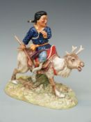 Peggy Davies limited edition 50/50 figure The Reindeer Boy,