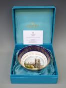Coalport limited edition (4/450) The Coronation 25th Anniversary bowl with hand-decorated view of