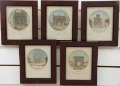 Five engravings of archways and other public buildings by Campions Freres et Fils,