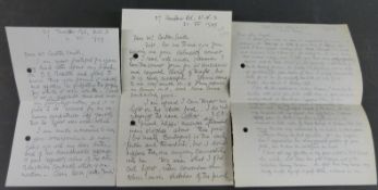 [Pre-Raphaelite] Helen Rossetti Angeli (Daughter of William Michael Rossetti) two signed autograph