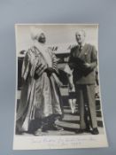 Signed photograph of Harold Macmillan meeting an African leader with dedication in ink 'to Jane