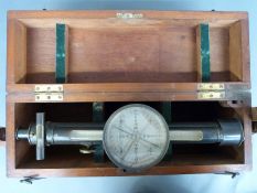 A cased late 19thC / 20thC Troughton and Simms brass surveyor's level