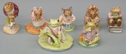 A collection of seven Beswick and John Beswick Beatrix Potter figures to include Jeremy Fisher
